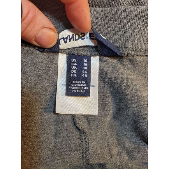 Lands End 100% Cotton Dark Gray Skort Size 16. Length 16" - Picture 4 of 6